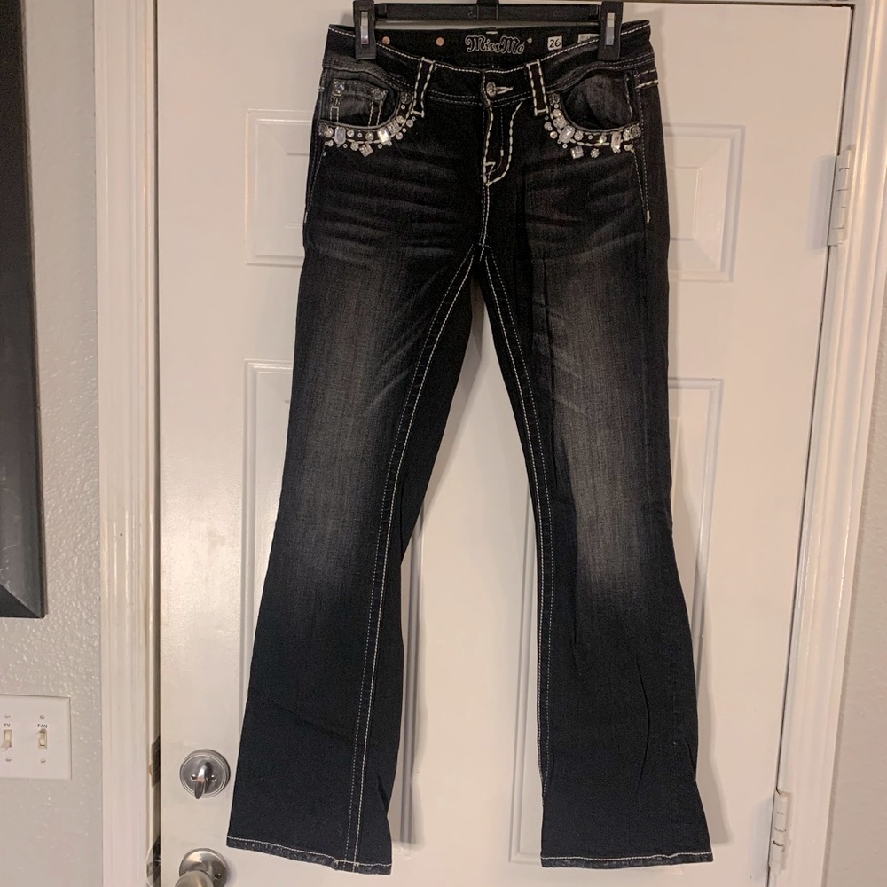 Miss Me black acid wash jeans